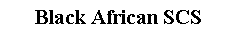 Подпись: Black African SCS