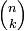 \textstyle {n \choose k}