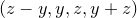 (z-y,y,z,y+z)