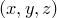 (x,y,z)