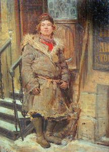 К. А. Савицкий. Дворник.  Холст, масло. 1880 год